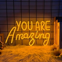 You are Amazing Neon Sign for Wall Decor, USB Powered Amazing Led Sign, Reusable You are Amazing Light Up Sign for Boys and Girls, Light Up Signs for Bedroom and Livingroom