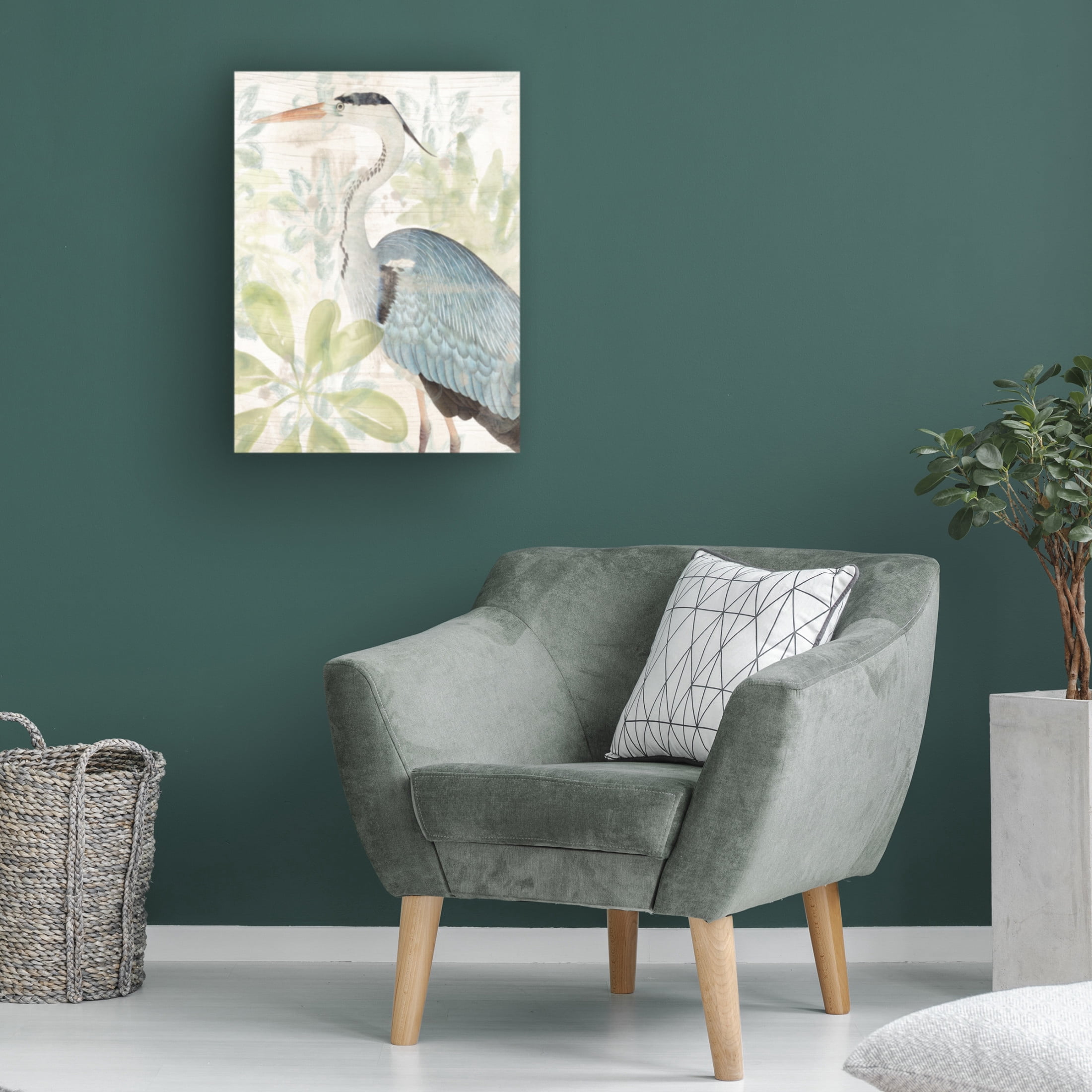 Trademark Fine Art June Erica Vess Waterbird Tapestry I Canvas Wall Art