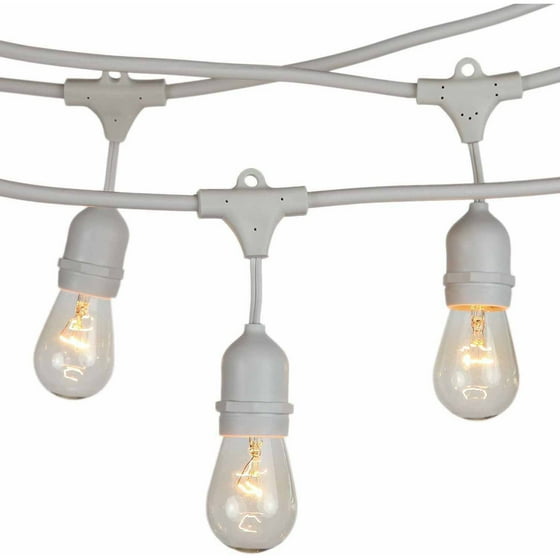 Brightech Ambience Pro Outdoor Weatherproof Commercial String Lights Brightech Ambience Pro Outdoor Weatherproof Commercial String Lights With Hanging Sockets Includes 11s14 Incadescent Bulbs Com