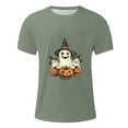 thumbnail image 4 of Blusas y camisas de manga corta y cuello redondo para hombre. Blusas/camisetas de manga corta con cuello redondo y estampado de Halloween para hombre. Blusa para hombre., 4 of 5