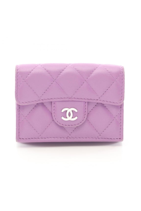 Pre-Owned CHANEL Classic Small Flap Wallet Matelasse Trifold in Lambskin Leather,... (Good)