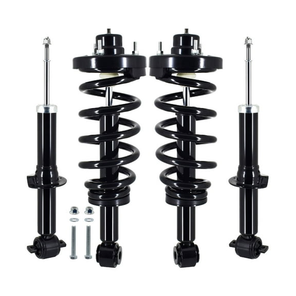 Set 4 Front Strut-Rear Quick Complete Strut-Coil Spring For 2014-2017 Ford Expedition