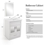 24 Single Bathroom Vanity Set with Mirror
