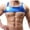 Blue, variant on Men's Shiny Metallic Sleeveless Half Tank Top Sparkly Arm Sleeves Shrug Muscle Workout Sports Tops Clubwear Silver