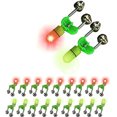 thumbnail image 1 of Paquete de 20 campanas brillantes para pesca nocturna | Alarmas de cebo de sensibilidad, accesorios de pesca ideales Alertas de picadura de pez LED, 1 of 8