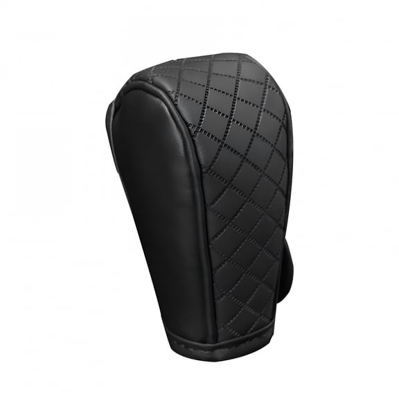 MELIVO Car Gear Shift Knob, Car Shift Handle Cover Leather Waterproof Dustproof, Universal Gear Shifter Cover Vehicle Interior Decoration Accessories Suitable For Cars, Trucks, SUVs - Black