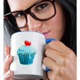 thumbnail image 2 of 3dRose, Cupcake of Love, 11oz Two-Tone Blue Mug, 2 of 7