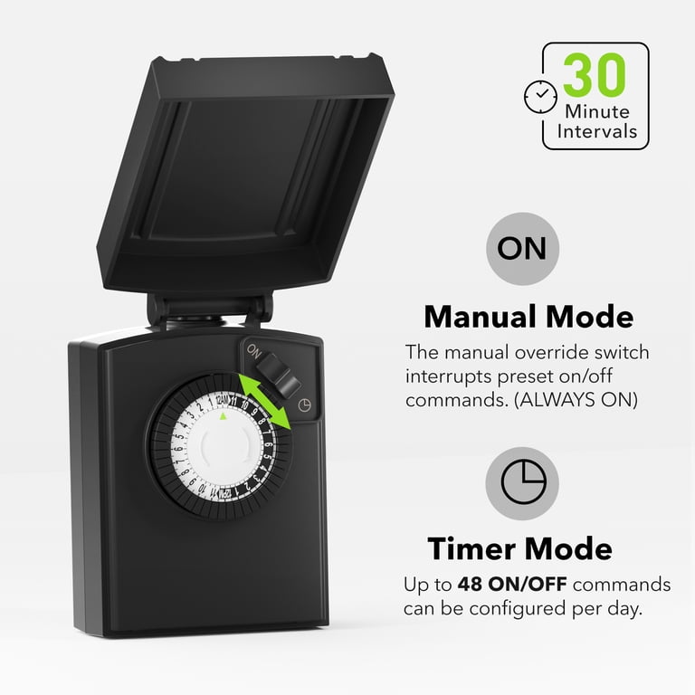 Immersion Timer Switch LogiLink DIN-Rail Mechanical Timer | 24-Hour ...