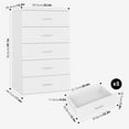 thumbnail image 4 of Homfa 5 Drawers White Dresser, Vertical Dresser with Metal Handles for Bedroom Living Room, 4 of 9