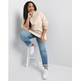 thumbnail image 5 of Hanes EcoSmart Women's Fleece Hoodie (Plus Size) Champagne Frost 4X, 5 of 5