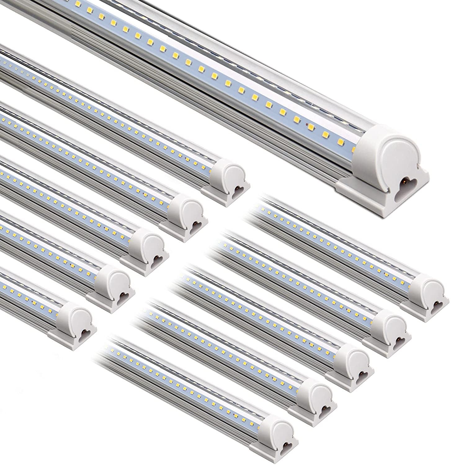 HyperSelect Utility LED Shop Light 100W Eq. Crystal White Glow 4FT Integrated LED Fixture Garage Light 3800 Lumens 35W 5000K Corded-electric Hyperikon VC0S2_922141051 Frosted Cover DLC 4.2 Premium Qualified