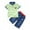 Green, variant on WOYY Boys Summer Outfits Short Sleeve T-Shirt and Denim Shorts Set,2-Piece