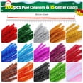 thumbnail image 2 of 200 piezas en 15 colores brillantes Limpiapipas Limpiapipas con purpurina Tallos de chenilla Limpiapipas para manualidades Limpiapipas Manualidades Suministros de arte y manualidades., 2 of 5