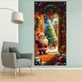 thumbnail image 6 of JoyMoreHome Christmas Door Cover, Easy Installation, 35.4x71 Inch Christmas Theme Printed Scene Decor, for Christmas Party, Home Background Ornament, 6 of 7