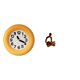 thumbnail image 1 of Reloj de pared silencioso contemporáneo con escultura artística de una figura humana abstracta pensante, ideal para la decoración moderna de cocina, c, 1 of 8