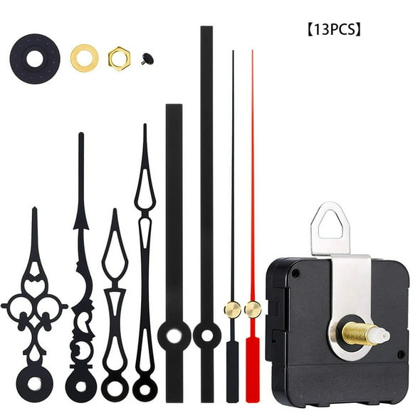 Reloj Motor Movimiento Reloj de pared Mecanismo de cuarzo Hora Minuto Segundo punteros Kit de montaje Eigraketly HA001346-00