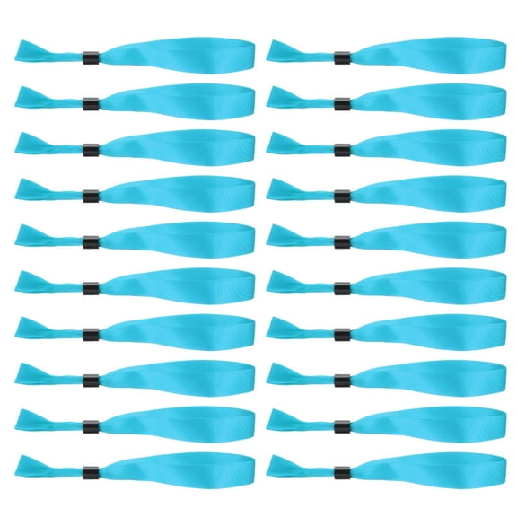 Uxcell 20Pcs Cloth Wristbands for Events, Disposable Event Wrist Band Bracelet Identification Tickets for Events Party Concert Bar Entrance Admission(Sky Blue)