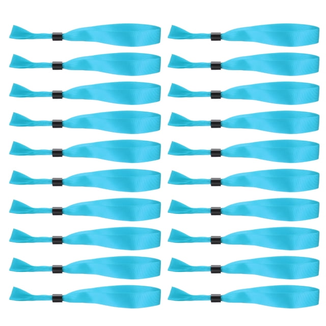 Uxcell 20Pcs Cloth Wristbands for Events Disposable Event Wrist Band Sky Blue