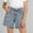 Light Blue, variant on WQNVRNR Girls Jean Shorts- Vintage High Waist Distressed Ripped Casual Denim Shorts with Pockets Blue Size 8