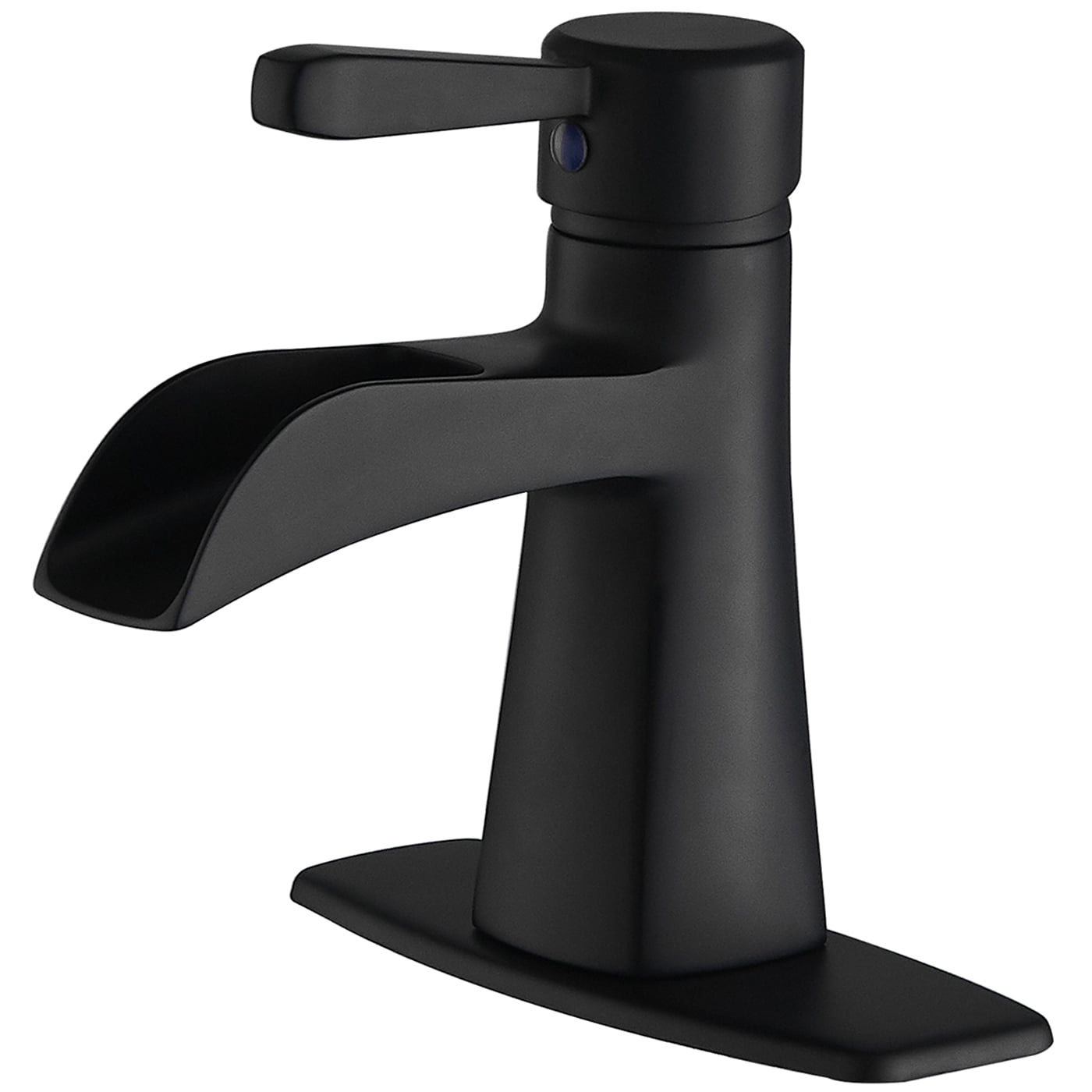 Waterfall Bathroom Faucet, Bathroom Faucet with Pop Up Drain, Single Handle, One Hole or Three