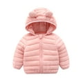 thumbnail image 2 of CECORC Baby/Toddler Winter Puffer Jacket Baby Winter Solid Hooded Coat Long Sleeve,18 Month,Pink, 2 of 6