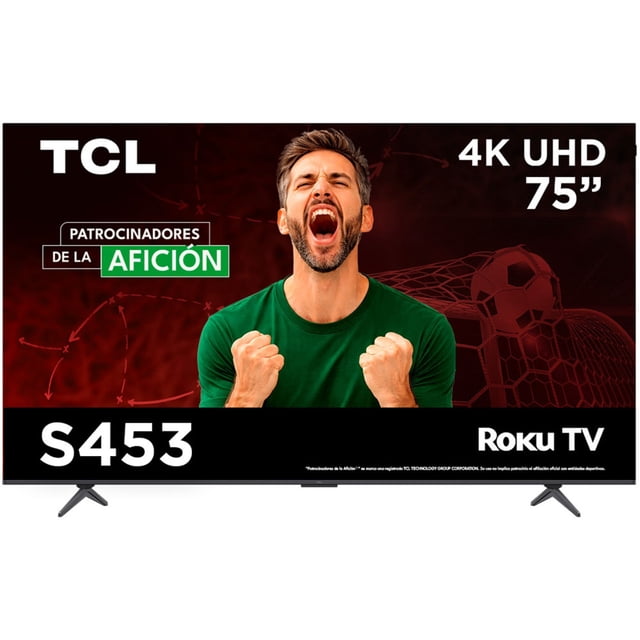 TV TCL 75 Pulgadas 4K UHD Roku TV 75S453
