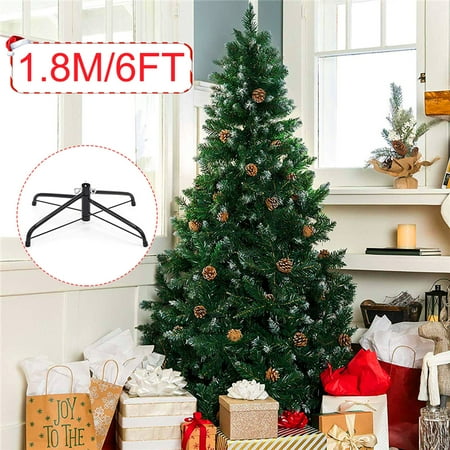 Trees Decor Hinged Artificial Christmas Tree Holiday Decor w/Snow Flocked Tips, Pine Cones, Metal Stand + 34 Pine Cone Binds The tree ()