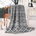 thumbnail image 4 of Black Geometric Triangle Diamond Pattern Blanket,Comfortable Soft Lamb Wool Throw Blanket,All Season,Warm Lightweight Blankets for Sofa Bed Couch Living Room Chair,50"x60", 4 of 4