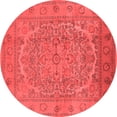 thumbnail image 1 of Ahgly Company Indoor Round Oriental Red Industrial Area Rugs, 7' Round, 1 of 4