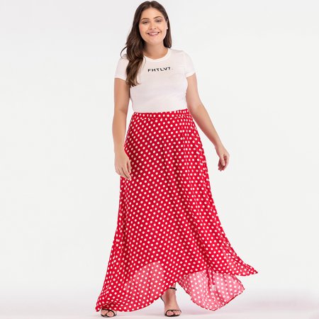 polka dot maxi skirt set