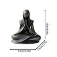thumbnail image 2 of Clearance! akuxy Home Decor Black-clad Man Sculpture Model - Meditation Buddha without Form Displayed on The Living Room Table Black,10X8.5cm, 2 of 6