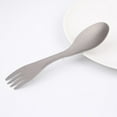 thumbnail image 1 of OULII 1Pc Spork with Titanium Material for Camping Utensils Silver Portable, 1 of 8