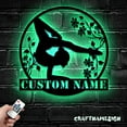 thumbnail image 3 of Craftnamesign Custom Female Gymnastics Metal Wall Art LED Light, Custom Girl Gymnast Name Sign, 3 of 5