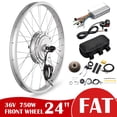 thumbnail image 1 of Yescom Electric Bike Conversion Kit Front Wheel 24" E-Bike Conversion Kit 36V 750W Ebike Wheel Kit, 1 of 9