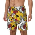 thumbnail image 2 of Uemuo Cute Dog Pattern Mens Swim Trunks Quick Dry Board Shorts with Mesh Lining, Stretch Beach Shorts Quick Dry No-Chafing Board Shorts-Large, 2 of 9