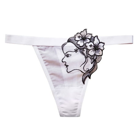 

ZMHEGW 6 Packs Underwear Women Lace Thongs Bikini G String Thong Stretch Ladie Brief Thong Panties