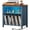 Blue, variant on LELELINKY Record Player Stand with Charging Station & LED Lights, Holds 230 Albums, Turntable Cabinet for Living Room, Brown