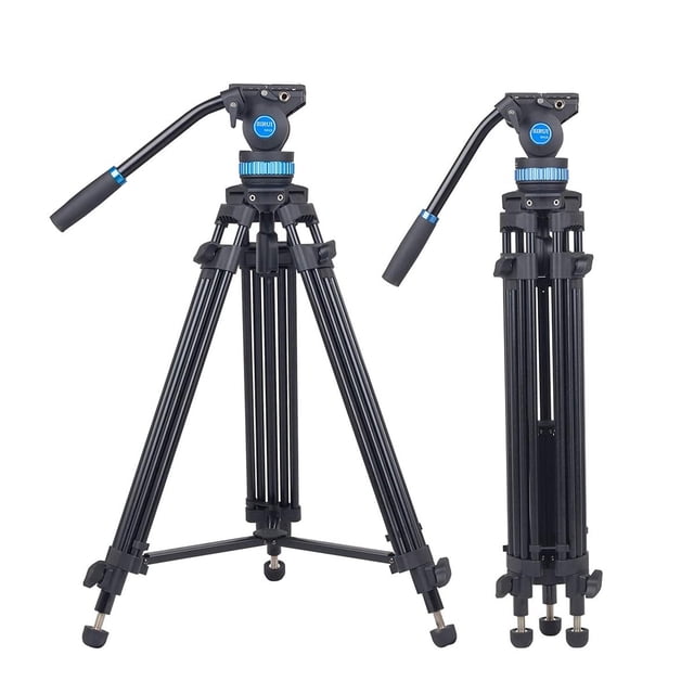 Trípode de Vídeo SIRUI Negro con Amortiguación Ajustable y Giro 360° 155cm