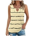thumbnail image 2 of Pejock Women's Summer Striped Tank Tops, Breathable Pleated Sleeveless Blouse, Loose Fit Casual Shirt, Flowy Round Neck Top, Lightweight & Comfortable, Beach & Streetwear, 2 of 6