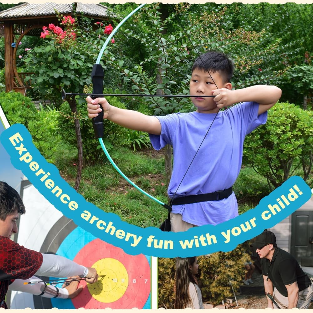 AMEYXGS Archery Bow and Arrow for Kids, Beginner, Youth  Target, Practice and Recreation