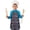 Astronaut and Sun, variant on Astronaut and Galaxy Black Pattern Teens Aprons, Adjustable Neck Strap, Toddler & Teens Aprons for Cooking & Baking, 19x23.6 Inches