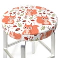 thumbnail image 3 of Kdxio Squirrel And Print Stool Covers Round,Stretch Round Bar Stool Covers Washable Bar Stool Cushion Slipcover for 12-15 Inch Chair, 3 of 7