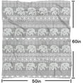 thumbnail image 5 of Elephant Blanket Soft Cozy Lightweight Gray Elephant Gifts for Women Adults, Animal Boho Throw Blanket for Couch Sofa Bed Living Room Home Decor 50x60 inch, 5 of 7