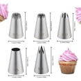 thumbnail image 4 of 5PCS Large Piping Tips Set,  Stainless Steel Cake Decorating Tips, Frosting Icing Tips for Cupcakes, Cake, Cookie and Decorating (Dishwasher Safe), 4 of 7
