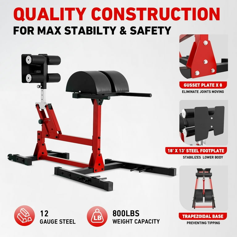 Syedee Adjustable Glute Ham Developer Machine(GHD