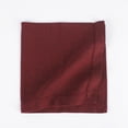 thumbnail image 2 of Fingercraft Dinner Napkins, 100% Cotton Dual Color Twill Chambray Hemstitched Cloth Napkin, 20in x 20in, 12 Pack, Burgundy Black, 2 of 7