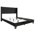 thumbnail image 6 of Home Design Niles Twin Upholstered Panel Bed Frame with Wingback Headboard and Foam-Padded Support, Black, Easy Assembly, 6 of 10