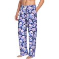 thumbnail image 2 of Uemuo Skull star crystal Pattern Men's Wide Leg Palazzo Lounge Pants with Pockets Light Weight Loose Comfy Casual Pajama Pants-XX-Large, 2 of 9