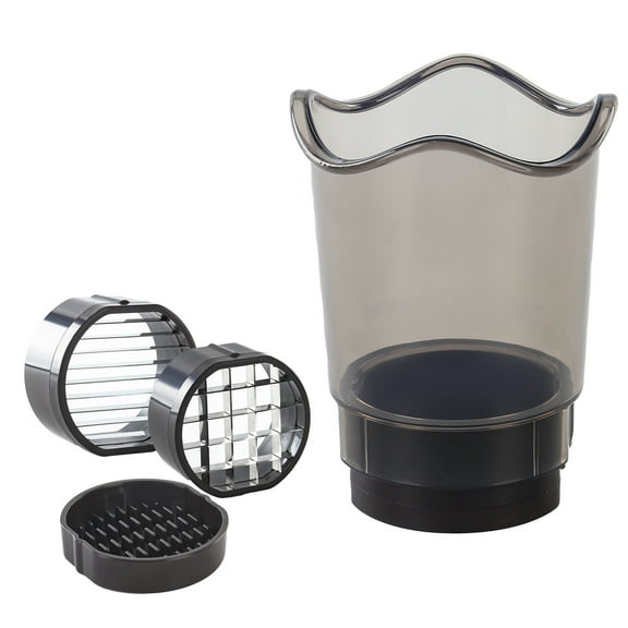 Shoreew Vegetable Chopper Dicing & Slicing Food Processor for Fruits Soft Veggies Space-Saving Manual Kitchen Cutter with Stainless Steel Blades