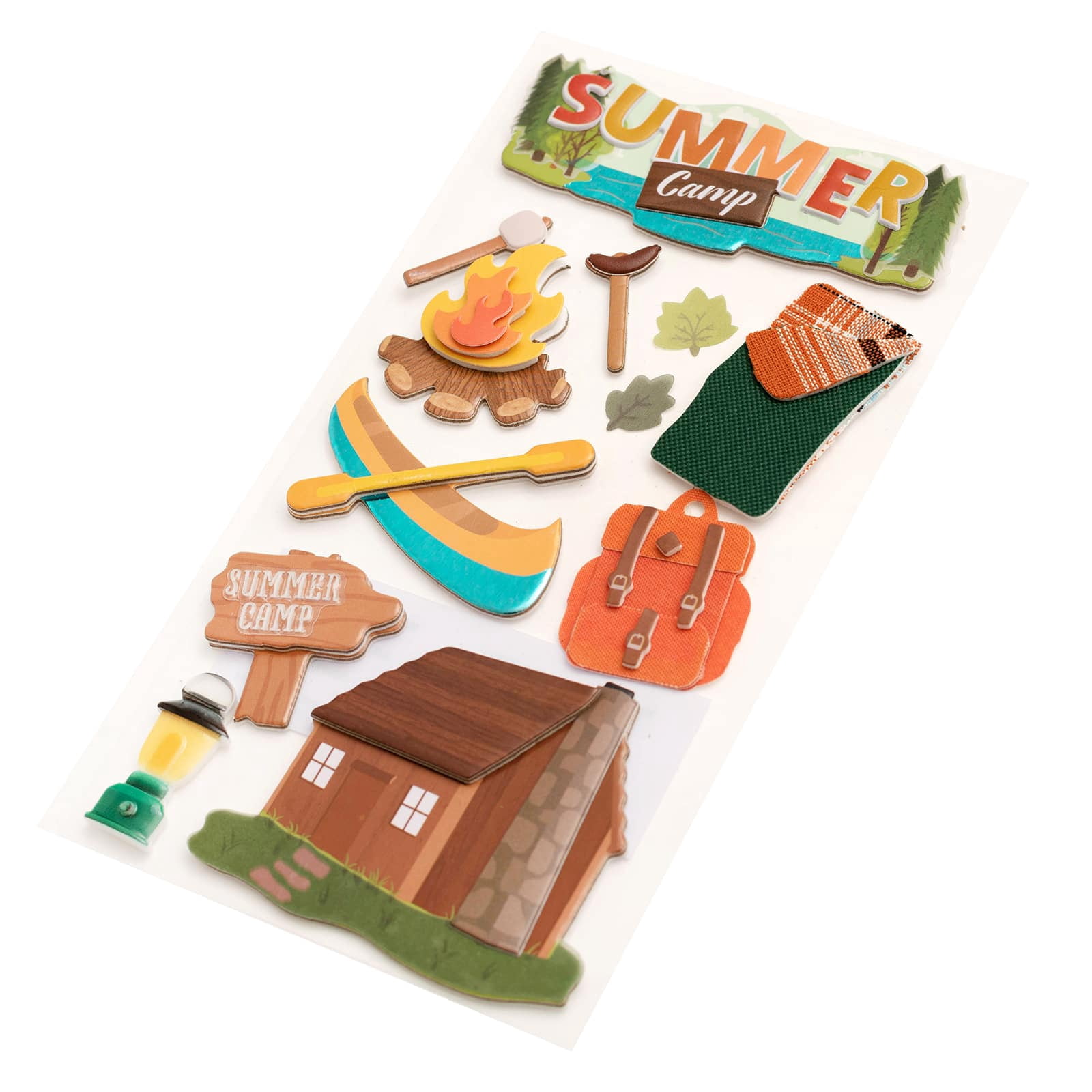 Recollections Summer Camp Stickers, 12 Pack